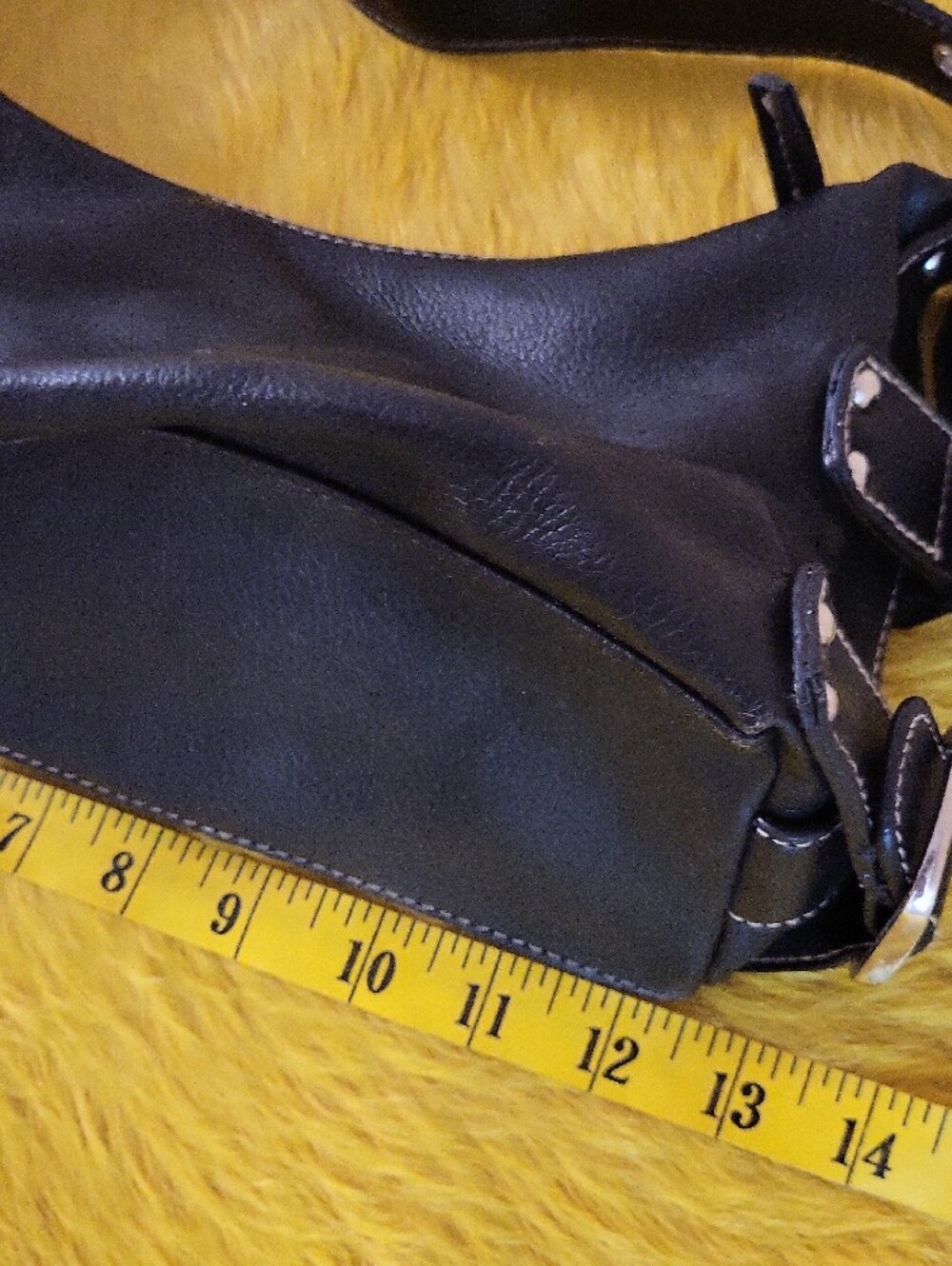 St. John's Bay Black Shoulder Bag with Silver Buckle Accents - Picture 9 of 12